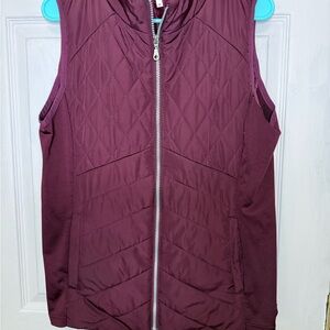 Maurices Maroon Quilted Vest